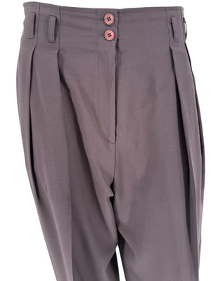 Ron Leal Aubergine Wool-Blend Two-Piece Set – Size 12