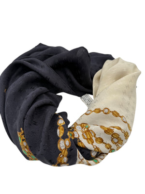 Chanel Vintage Jewel Motif Silk Scarf with