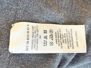 Burberry Sport Grey Wool Zip-Detail Turtleneck Sweater – Size: XS