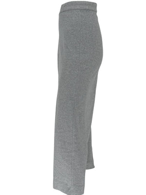 Joan Vass Gray Sequin-Embellished Knit Top & Pant Set – Size XL