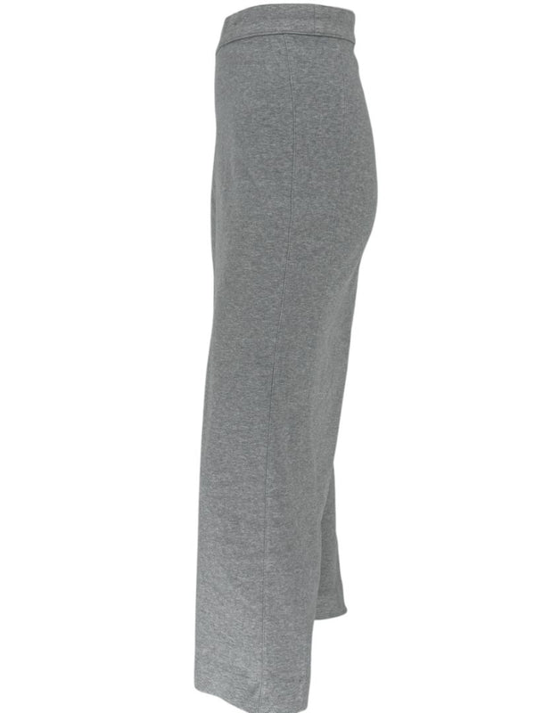 Joan Vass Gray Sequin-Embellished Knit Top & Pant Set – Size XL