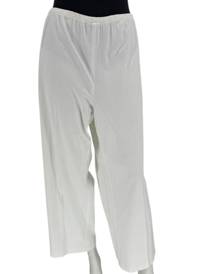 Shamask White Elastic-Waist Pants – Size 2X