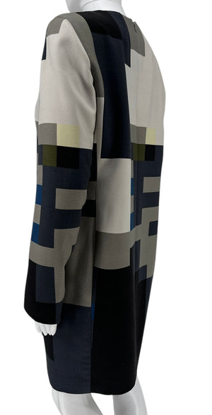 Akris November Day Printed Sheath Dress - Size 8