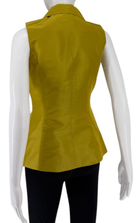 Pauw Amsterdam 2-Piece Silk Peplum Vest & Convertible Wrap – Size 36