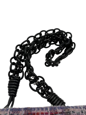 Chanel Lavender Tweed Camellia Large Flap Messenger Bag