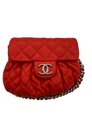 Chanel Cruise 2014 Chain Around Small Crossbody Bag - Red