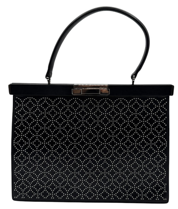 Alaia Large Cecile Studded Calf Leather Bag