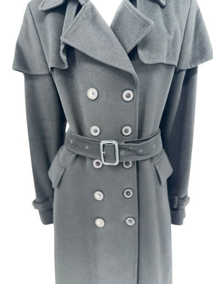 Burberry London Wool & Cashmere Trench Coat – Made in Italy, Size US 14
