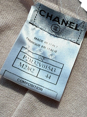 Chanel Pale Pink Cotton Logo Tank – Size FR 44 (US 10/12)