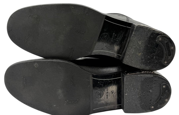 Chanel Quilted Leather Ankle Boots with Silver-Tone Hardware – Size 41