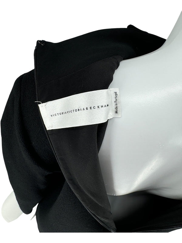 Victoria Victoria Beckham Wool Shift Dress with Contrast Cuffs - Size 8