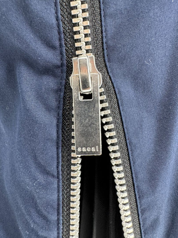 Sacai Pleated Insert Zip Shirt Dress - Size 2