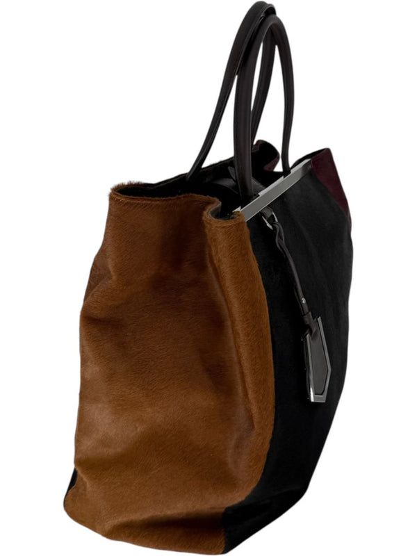Fendi 2Jours Large Pony Hair Tote – Tricolor Calf Hair & Leather