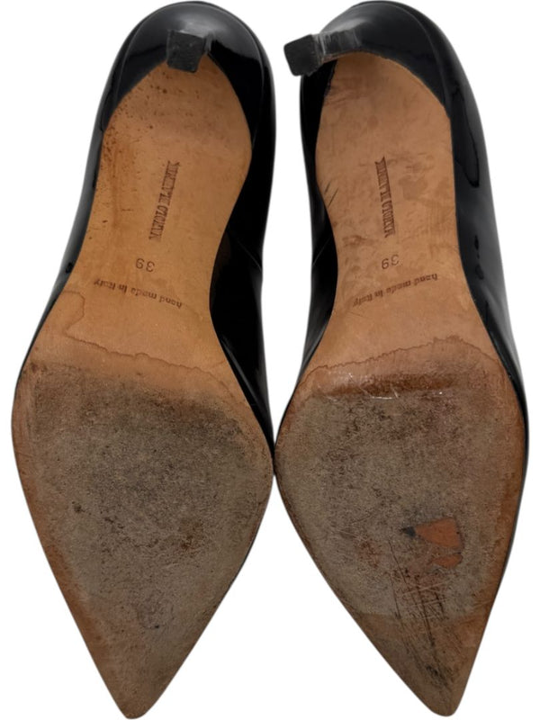 Manolo Blahnik Black Patent Leather Classic Pumps – Size 39