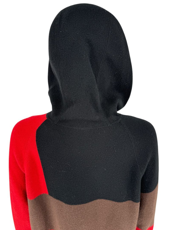 Akris Cashmere Colorblock Zip Hoodie - Size US 10