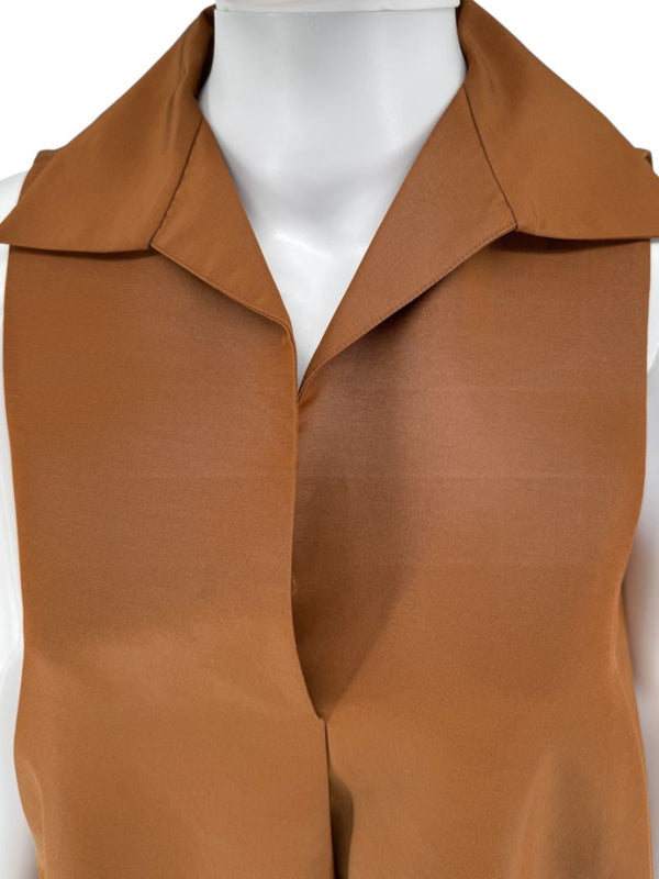 CO Sleeveless Rust Popover Tunic – Size XS