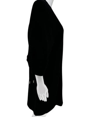 Lela Rose Black Wool-Blend Tie Sleeve Dress – Size 6