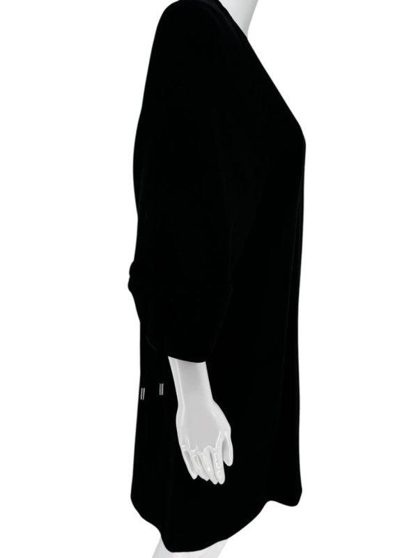 Lela Rose Black Wool-Blend Tie Sleeve Dress – Size 6