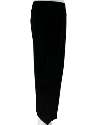 Brunello Cucinelli Black Tapered Pull-On Trousers with Side Pockets – Size US 8