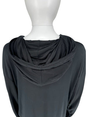 Acne Studios 'Frost Fluid' Black Viscose Hooded Dress – Size M