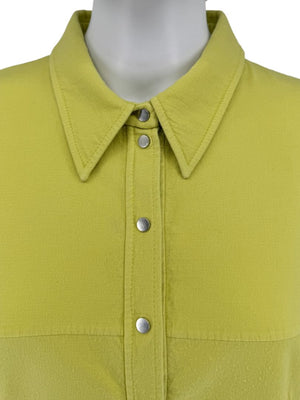 A-K-R-I-S- Lime Snap-Front Polo Dress - Size 10