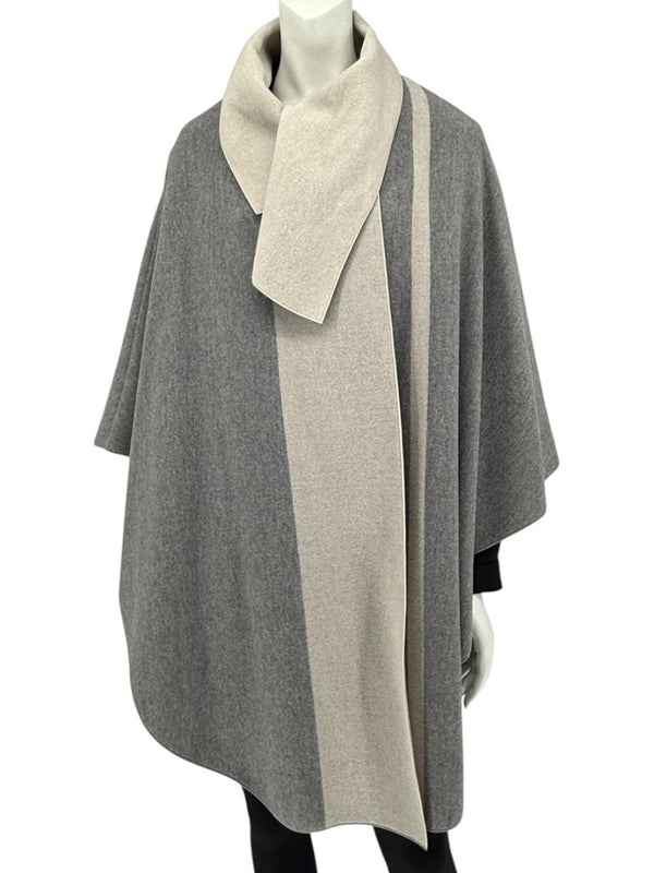 Piazza Sempione Two-Tone Wool-Cashmere Cape - Size IT 42