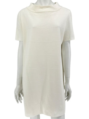 Max Mara Ivory Textured Knit Shift Dress – Size L
