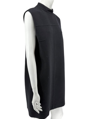 Michael Kors Collection Black Sleeveless Wool-Blend Shift Dress – Size 8