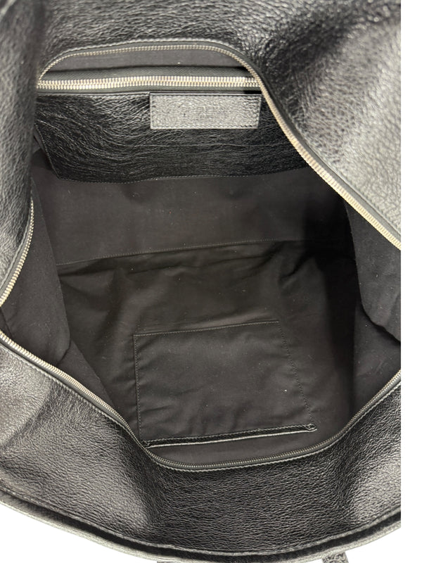 Balenciaga Black Arena Leather Bazar Shopper Tote Bag - XL