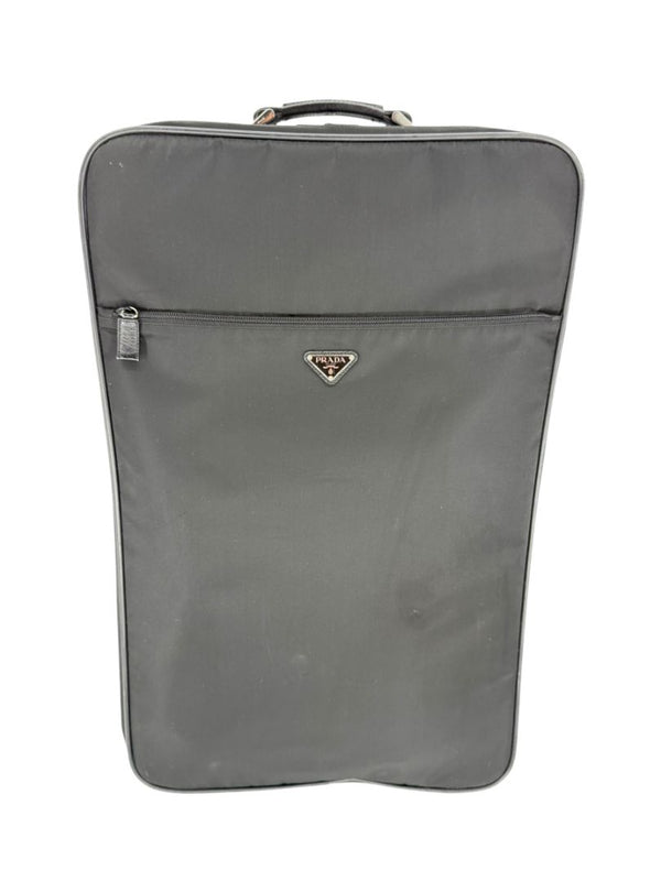 Prada Black Nylon Rolling Suitcase with Saffiano Leather Trim – 26.5" x 17.5" x 9.5"