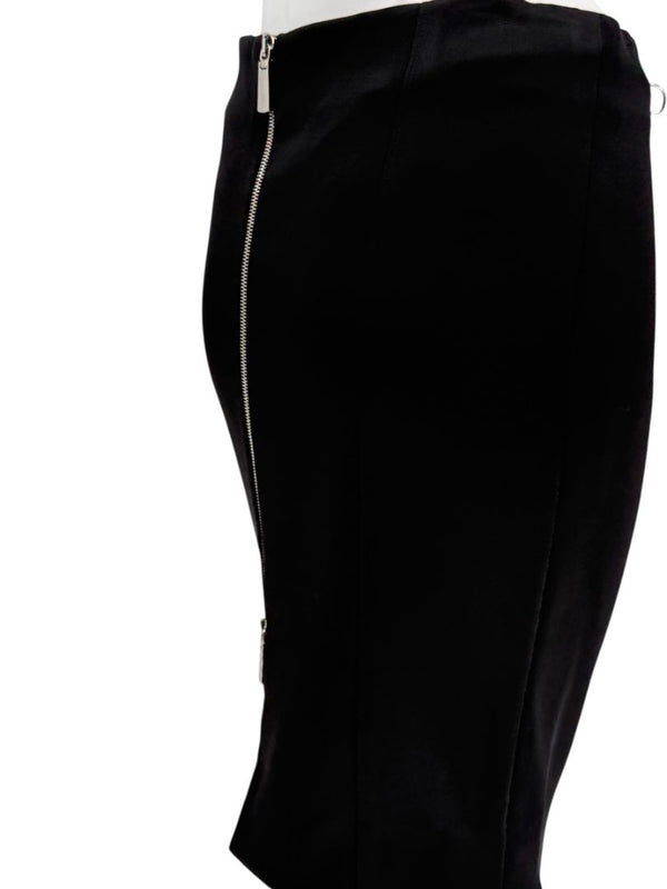 Pamella Roland Black Pencil Skirt with Grommet Detail – Large