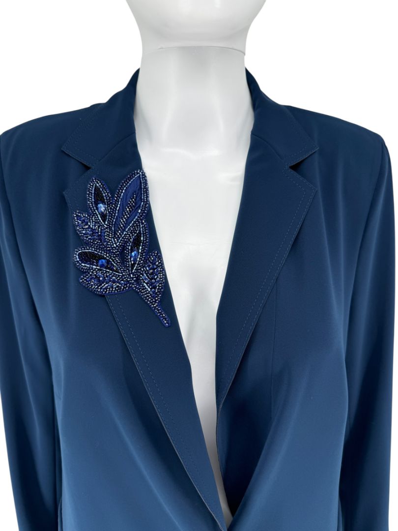 Pamella Roland Navy Embellished Pant Suit – Large