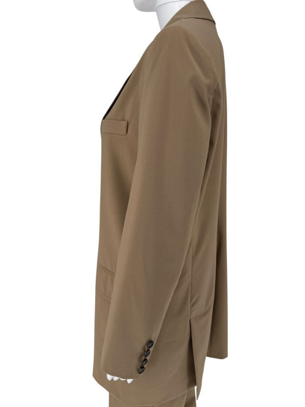 MaxMara Camel Virgin Wool Blazer & Pants Set – Jacket Size 10, Pants Size 14