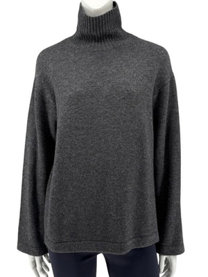S MaxMara Charcoal Wool-Cashmere Turtleneck Sweater – Size S