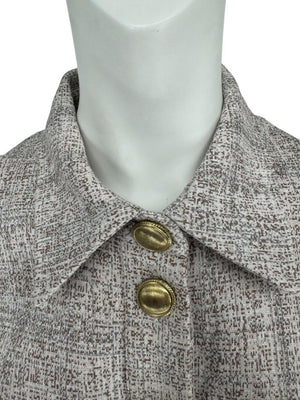 Rosetta Getty Textured Knit Collared Mini Dress – Size M