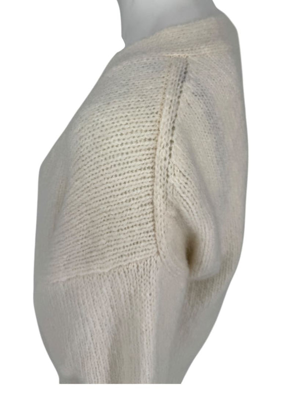 Allude Cream Mohair Blend Button-Front Cardigan – Size M