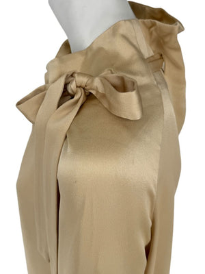 Rosetta Getty Champagne Satin Blouse – Size 6