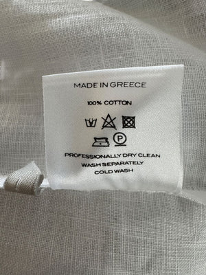 WOERA White Linen Button-Up Shirt – Size M