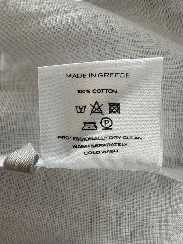 WOERA White Linen Button-Up Shirt – Size M