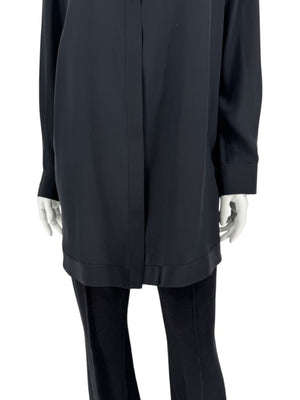 Givenchy Black Silk Tunic Shirt Dress – Size FR 42 (Fits Like M/L)