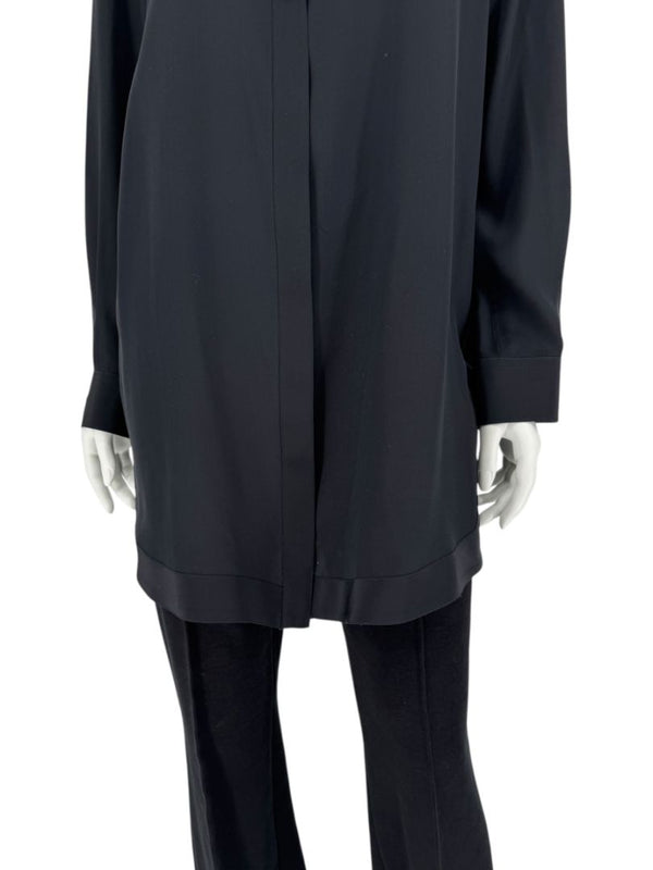 Givenchy Black Silk Tunic Shirt Dress – Size FR 42 (Fits Like M/L)