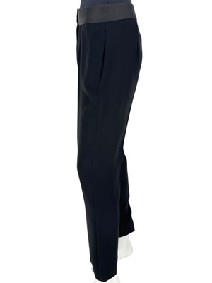 Max Mara Black Tailored Pants with Contrast Waistband – Size 14 (US)