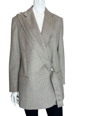 Stella McCartney Grey Wool Structured Blazer – Size IT 40