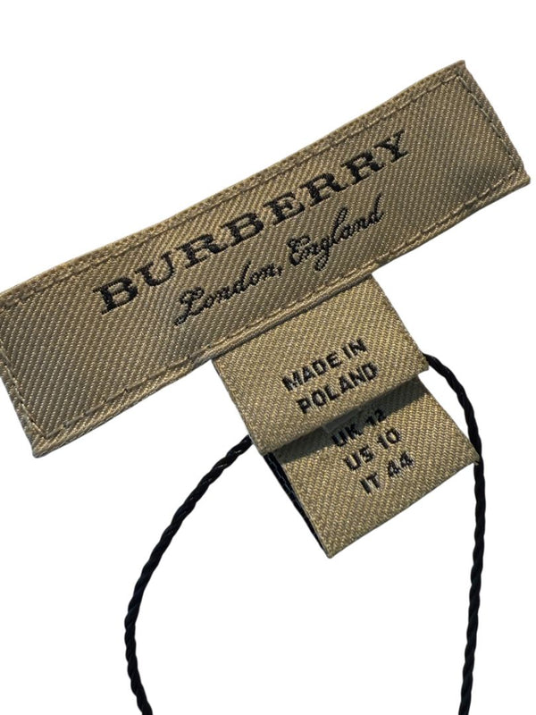 Burberry White Sleeveless Midi Dress with Side Stripes – Size US 10