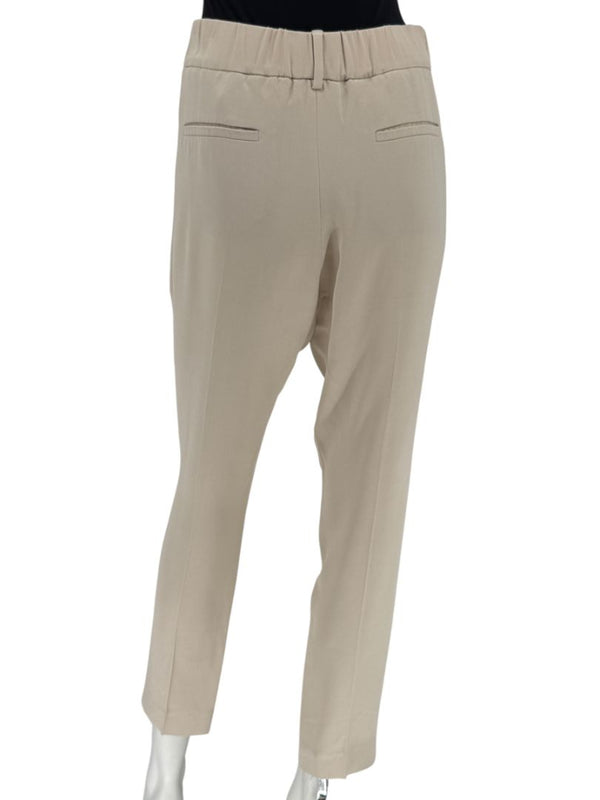 Brunello Cucinelli Beige Cropped Trousers - IT 44