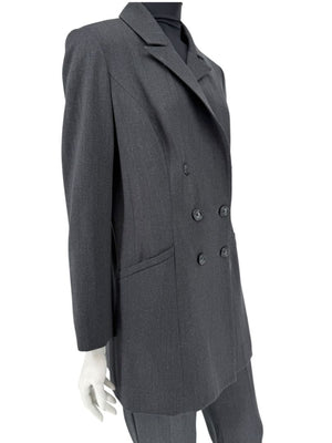 Pamella Roland Charcoal Grey Tailored Pantsuit – Large