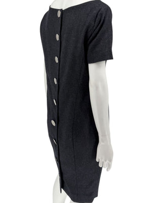 Pamella Roland Charcoal Grey 2-Piece Dress/Jacket Set – Large