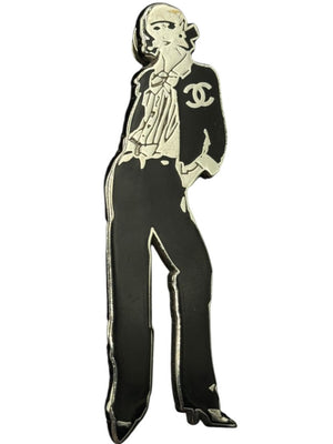 Chanel Black & Silver Silhouette Brooch – Spring 2003