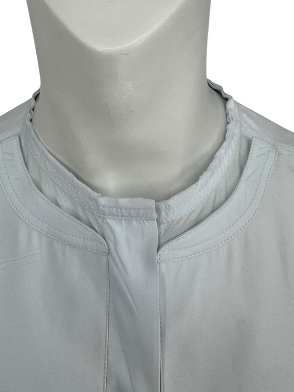 Celine Clean-Line Pale Blue Cotton Shirt with Concealed Placket – FR 42