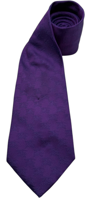 Burberry London Purple Equestrian Knight Silk Tie – Excellent Pre-Owned Condition